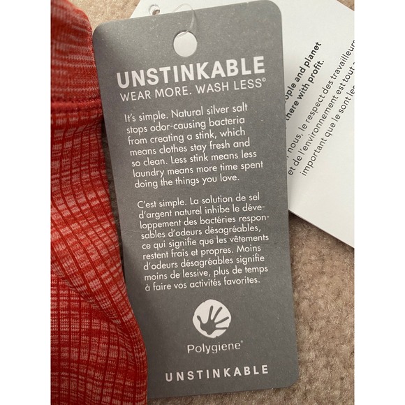 Athleta Renew Racerback Tank Orange High Neck Ribbed Activewear Top L NEW Sporty - Picture 5 of 9